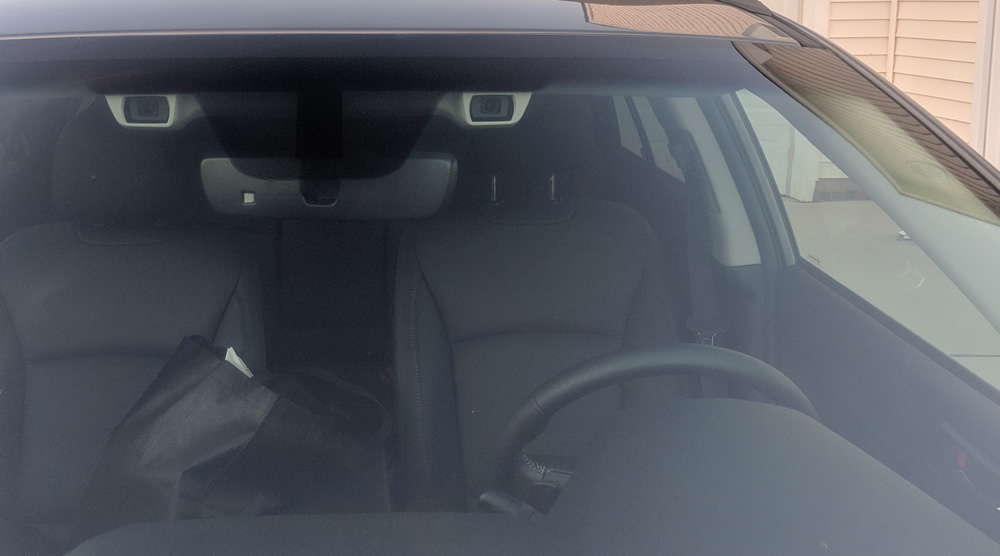 2019 Subaru Outback with Subaru's binocular "Eyesight" safety package.