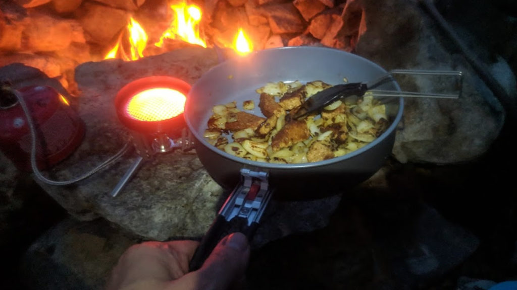 Cooking with the MSR Windburner Ceramic Skillet