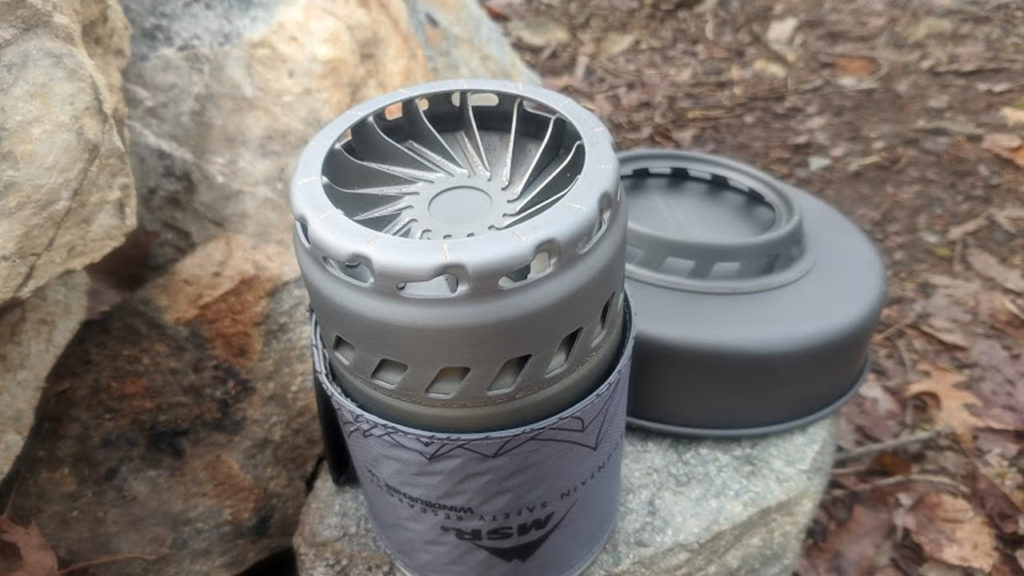 The fins built into the bottom of the MSR Windburner pot help transfer heat.