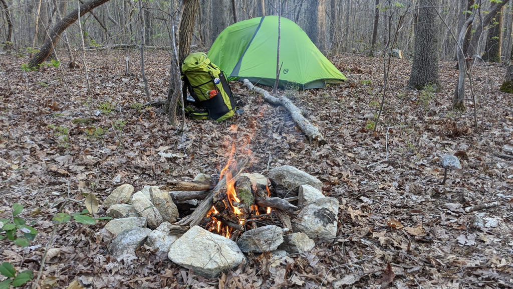 Granite Gear Crown2 backpack at a campsite