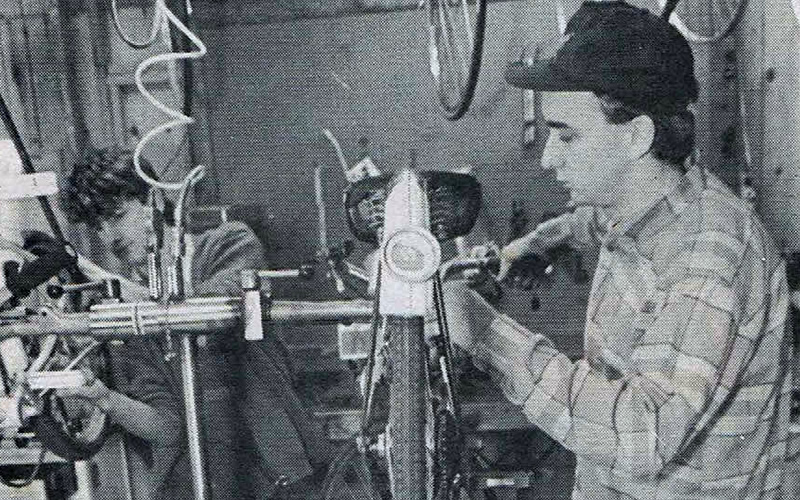 Working at Dixon's Bicycles